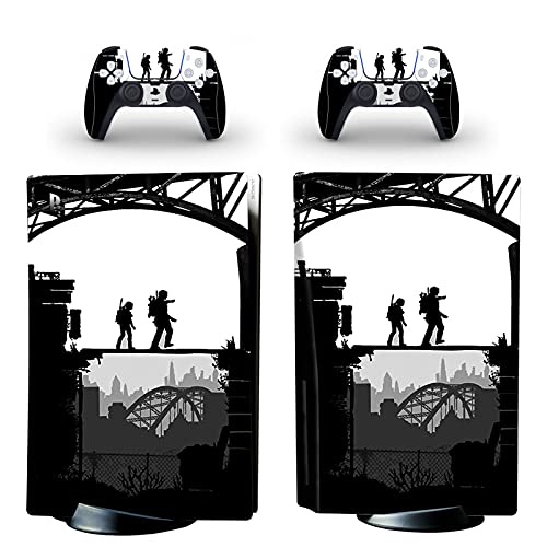 AXDNH para Consola PS5 (Versión De CD-ROM) Y 2 Controladores, Pegatinas De Juegos, Piel De PVC, Película Protectora para Playstation 5, Calcomanías para Cubiertas,0248