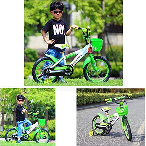 bicicleta para niños, 16 Pulgadas, 4-6-8-10 años de Edad, Equilibrio Ajustable (Color : Yellow, Size : 16in)