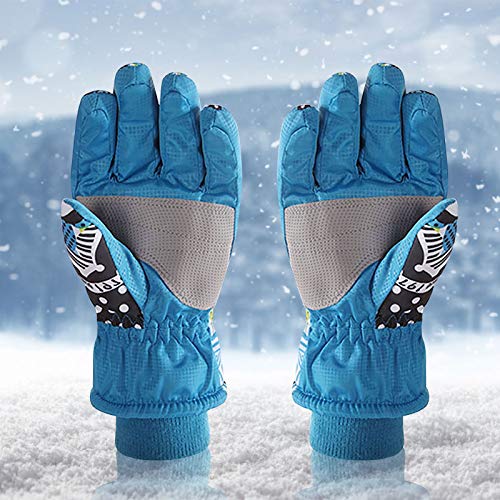 BIKETAFUWY Guantes de esquí para niños, resistentes al viento, resistentes al agua, para ciclismo, deportes al aire libre, guantes de esquí para niños, guantes de invierno