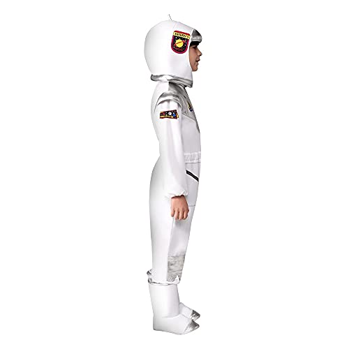 BING FENG Traje de Espacio de Espacio Blanco Cosplay Astronauta Uniforme Uniforme Disfraz de Halloween para niños (Color : White, Size : S)