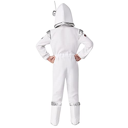 BING FENG Traje de Espacio de Espacio Blanco Cosplay Astronauta Uniforme Uniforme Disfraz de Halloween para niños (Color : White, Size : S)