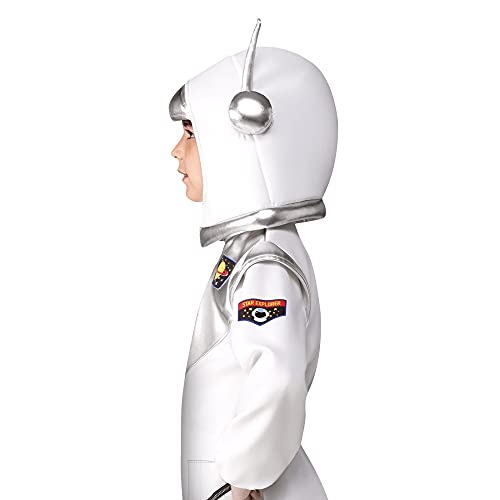 BING FENG Traje de Espacio de Espacio Blanco Cosplay Astronauta Uniforme Uniforme Disfraz de Halloween para niños (Color : White, Size : S)