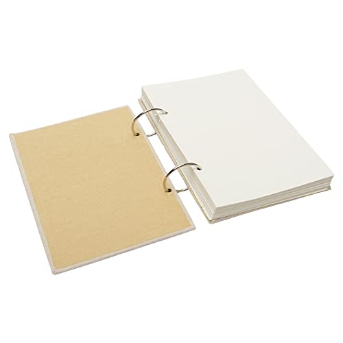 Bloc de dibujo de cuaderno de bocetos con 60 hojas/120 páginas en blanco libro de bocetos y almohadilla de dibujo en espiral papel de dibujo para acuarela, diario, paisajes de dibujo (tamaño 32K)