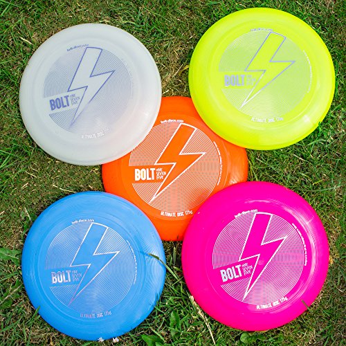 BOLT OneSevenFive Ultimate Frisbee Flying Disc! ¡Cinco Colores UV Disponibles! (Brillo púrpura)