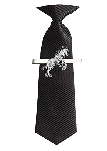 Caballo A37 Shire hecho de peltre moderno inglés en un clip de corbata (diapositiva) publicado por nosotros regalos para todos los 2016 de DERBYSHIRE UK
