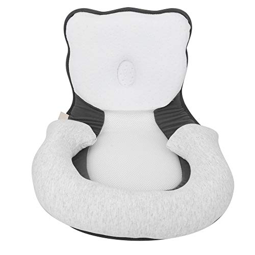 Cama con colchón para bebé, transpirable, para mantener la cabeza del bebé(black)