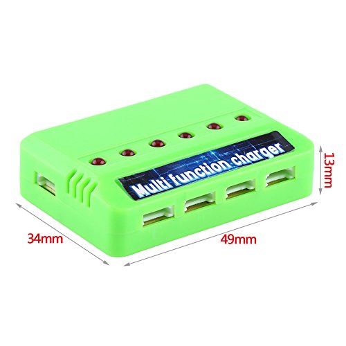Cargador de Batería 6 en 1, Cargador de Batería Multifuncional de 3.7V para Syma X5C Quadcopter Drone