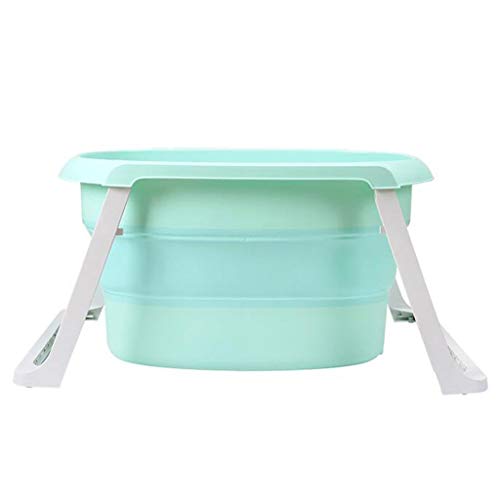 CHANG XU DONG SHOP Bañera Plegable para niños, bañera portátil para Adultos, bañera Plegable de Engrosamiento, Plato de Ducha portátil para niños Seguros, bañera Plegable para bebés ( Color : Green )
