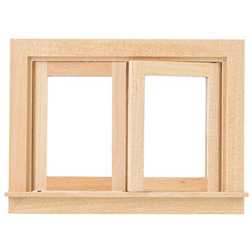 Cikonielf Ventana de Madera en Miniatura Mini Ventana Blanca Casa de muñecas Adorno de Bricolaje Juego de Muebles de simulación en Miniatura Juguete Educativo Regalo de cumpleaños