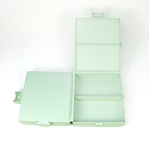 COM-FOUR® Sandwichera para niños - Caja de almuerzo"Flamingo" - Fiambrera infantil de almuerzo con divisores - Caja de desayuno, 19.5 x 17.5 x 6.5 cm (01 pieza - Flamingo)