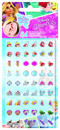Craze Disney Princess - 27 pares de pendientes autoadhesivos, 53547, 0, 1 x 8, 5 x 18, 3 cm