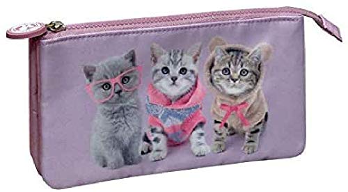 CYPBRANDS Manualidades/Escolares Unisex Adulto Estuche portatodo Triple de Studio Pets PT-14-ST Perrito, Multicolor, Talla única (1)
