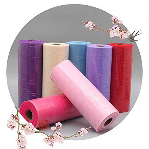 DIBAO 30 cm 100 yds Tulle Roll Teléfono de Carrete for Baby Shower Mesa Falda Boda Fiesta Decoraciones Organza Tela (Color : DP Orange, Size : Gratis)