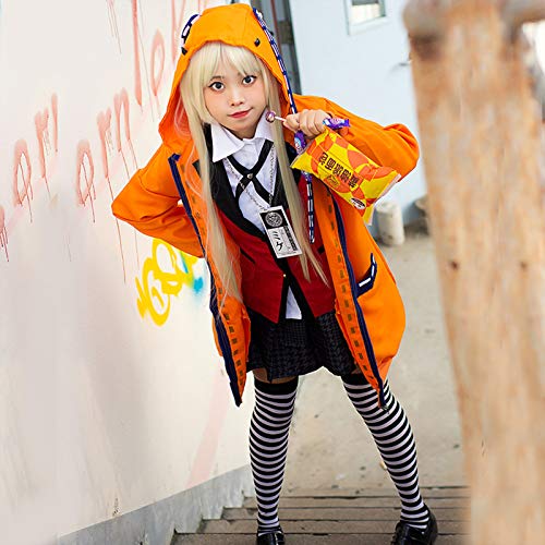 Disfraz de Kakegurui Runa Yomozuki, Trajes Cosplay Jabami Yumeko para Anime Japonés, Sudadera con Kakegurui de Orejas largas de Conejo para niñas y Mujeres(M)