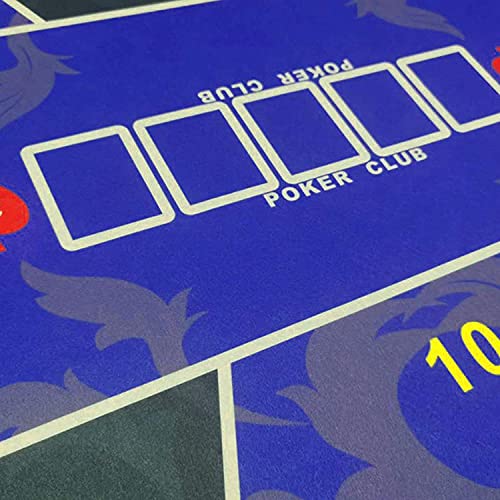 E-Qianw Poker Mat, 8 Jugadores Portátil De Goma Poker Tabla De Diseño, con Bolsa De Transporte, para Juegos De Póker, Blackjack, Casino, 120 X 60 cm