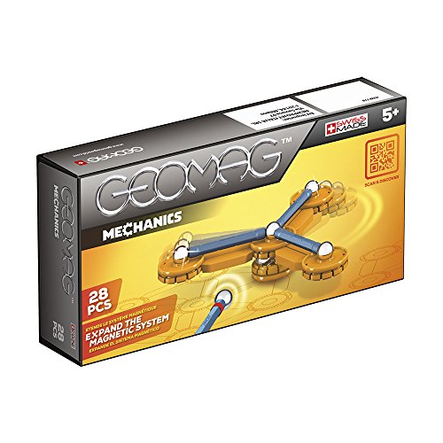 Geomag- Mechanics Construcciones magnéticas y juegos educativos, Multicolor, 28 Piezas (719) , color/modelo surtido