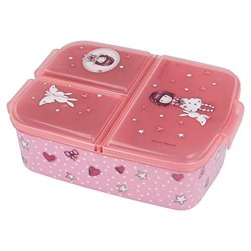 GORJUSS | Sandwichera con 3 compartimentos para niños - lonchera infantil - Porta merienda - Fiambrera decorada