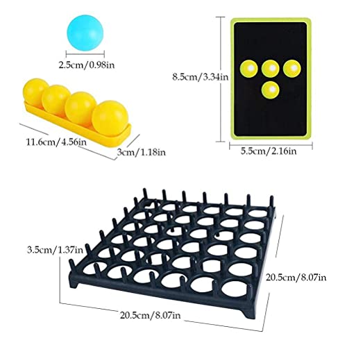 Hahepo Bouncing Ball Game Set Ping Pong Challenge Juego Pelotas, Juego de Tablero Cuatro Ganadoras Acciones Bouncing Linking Shots Educational Toy