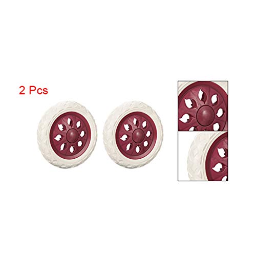 HHOSBFSS 2 Unids Azul Claro Rosa Marrón Rojo BluesheShopping Ruedas Ruedas Casero Reemplazo, 6,5 Pulgadas De Espuma De Goma Dia (Color : Pink)