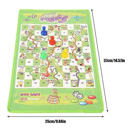 Hztyyier Juego de Mesa de Serpientes y escaleras para niños Juego de niños Tradicional Juego de Entretenimiento para Amigos de la Familia