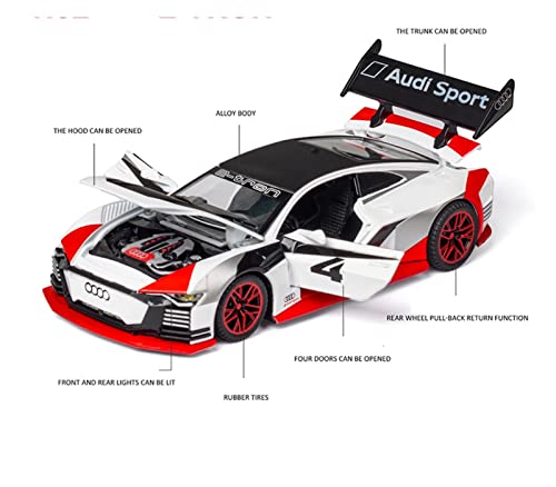 Juguetes Modelos Coches Coleccionables 1:32 para Audi E-Tron Vision GT Simulación De Fundición A Presión Colección Modelo De Coche De Juguete Adornos Decorativos Festival (Color : White)