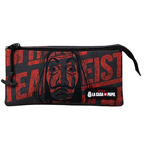 KARACTERMANIA La Casa de Papel Heist-Estuche Portatodo Triple HS, Rojo