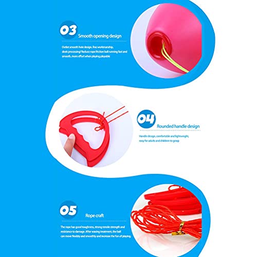 KKPLZZ Tira de lanzadera Balls Speed ​​Game Toys, Elastic Hand Pulling Balls Juguetes interactivos al Aire Libre para niños