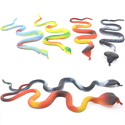 KUNMEI Juguete de Serpiente Magic Grow, Goma Realista, Juguetes de Broma mágica, mordaza de Serpiente Que sopla Agua, Coloridos Juguetes de Serpiente Falsa, Juguetes de Broma para Fiesta de Halloween