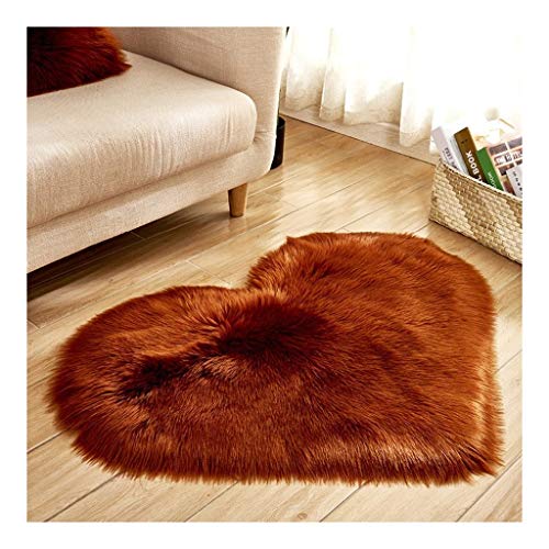 La alfombra Piso de Pelo Largo Cojín de Felpa en Forma de corazón, Sofá Cojín Funda de Almohada se Puede Lavar HAODAMAI (Color : B, Size : 30x40cm)