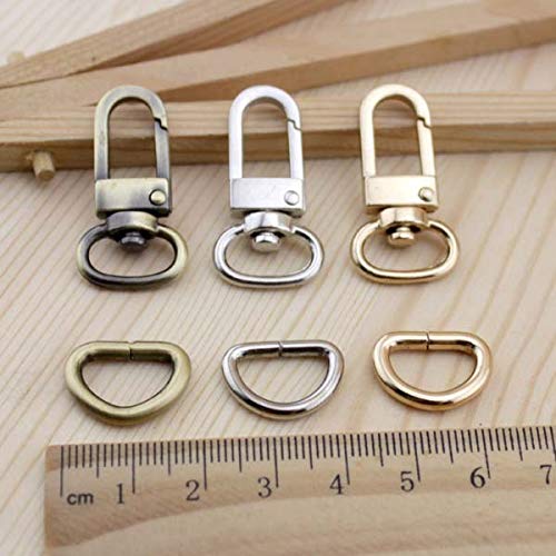 La Bolsa de Piezas y Accesorios de Equipaje Hebilla del Gancho rápido/Perro, Bolsa Percha Anillo Corchete de la Langosta 12 mm Astilla 12set diámetro