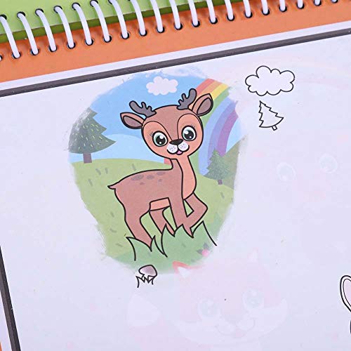 Libro de Dibujo acu¨¢tico, Libro port¨¢til Colorear con Agua m¨¢gica port¨¢til l¨¢piz m¨¢gico Libro Dibujo con Agua ni?os peque?os Regalo Juguete ni?os(Granja)