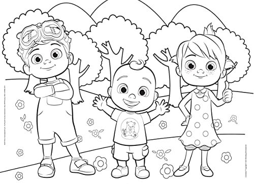 Liscianigiochi- CoComelon - Puzzle para niños a Partir de 3 años, 2 puzles de 12 Piezas, 2 en 1 Doble Cara con Reverso para Colorear, Multicolor (91126)