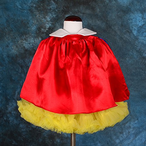Lito Angels Disfraz Bailarina Tutu Vestido de Princesa Blancanieves con Capa para Bebé Niñas Talla 9-12 Meses Amarillo