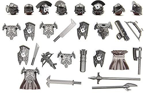 Magma Brick Conjunto de Engranajes orcos Uruk-Hai Compatible con la Figura Lego (Soldado 8 Gratis)