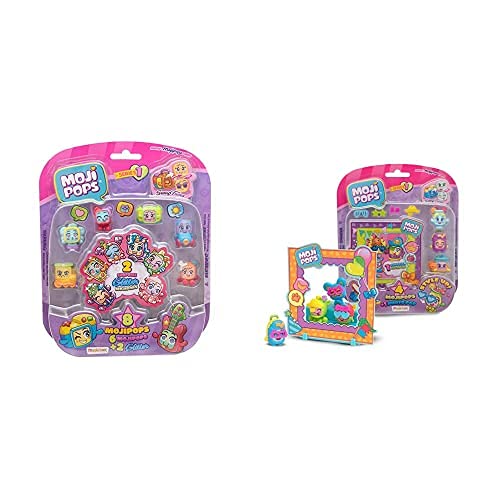 MojiPops Blister 8 Figuras (6 Figuras Y 2 Exclusivas Figuras Glitter) , Color/Modelo Surtido + Photo Pop con 4 Figuras , Variedad De Accesorios Y Escenario , Color/Modelo Surtido