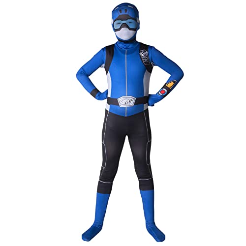 Morphsuits Disfraz Power Ranger Niño Azul Beast Morpher, Disfraz Superhéroe Niño Disponible En Talla L