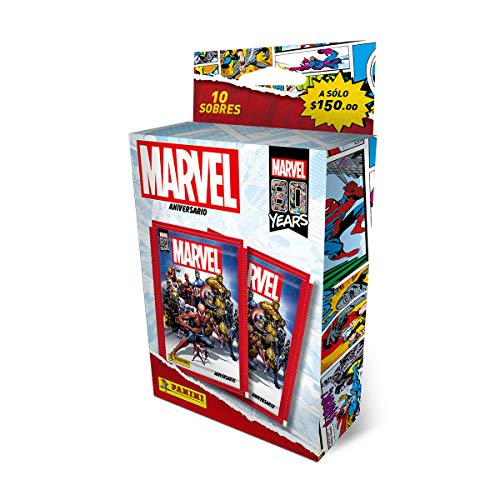 Panini France SA-Blister 9 Fundas Marvel 80 ANS, 003922KBF9