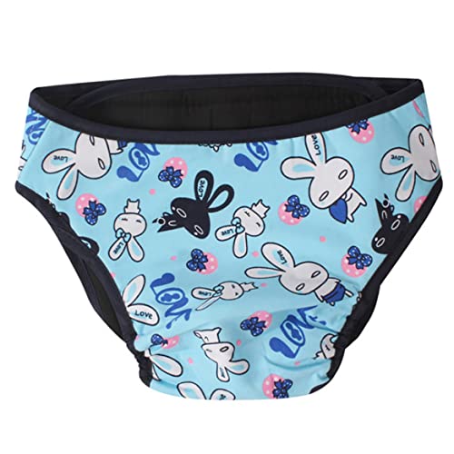 Pantalones Cortos para Perros pañales de Perro Lavables Perro jadeando Perros pañales de Perro Azul Conejo l