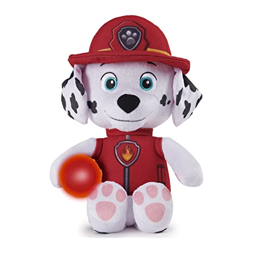 Paw Patrol 6059298 Snuggle Up Marshall - Peluche con antorcha y Sonidos, para niños de 3 años en adelante