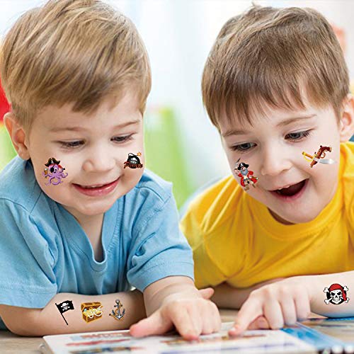 Qpout Tatuajes temporales para niños (100 piezas), espacio exterior del sistema solar/pirata/camión de carro/tatuajes de tiburones dinosaurio para niños niñas decoración/regalo de fiesta de cumpleaños