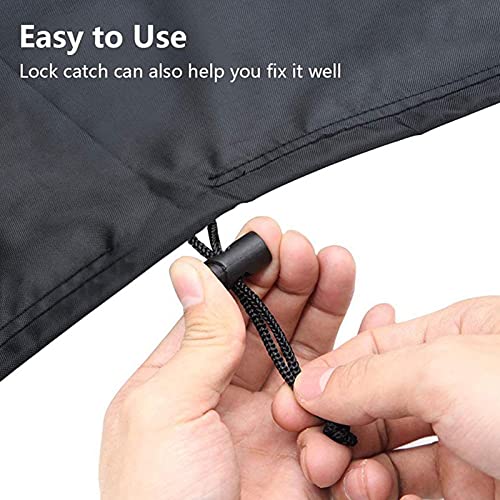 Redonda Funda para Piscina, Cobertor Invierno para Piscina Desmontable, Cubierta de Piscina Duradera Resistente a la Lluvia, Ø82 cm / 122 cm / 162 cm, Negro