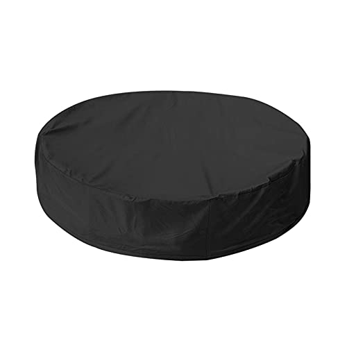Redonda Funda para Piscina, Cobertor Invierno para Piscina Desmontable, Cubierta de Piscina Duradera Resistente a la Lluvia, Ø82 cm / 122 cm / 162 cm, Negro