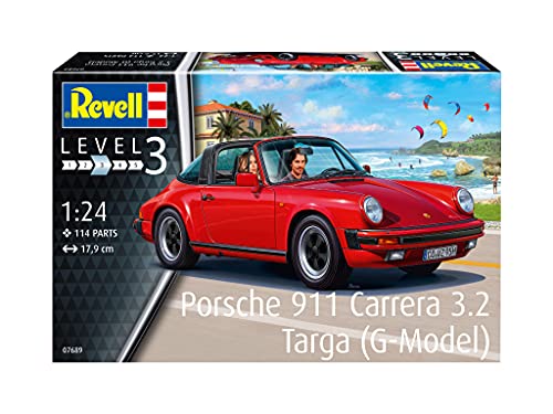 Revell 07689 Model Kit Scale Porsche 911 G Targa-Maqueta de Coche (Escala 1:24)
