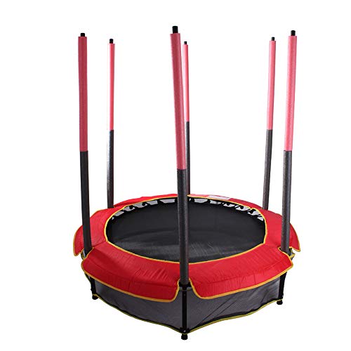 Sallurmose Cama elástica redonda de 1,5 m para niños, con red de seguridad, castillo hinchable para niños