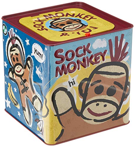 Schylling- Calcetines Monkey Jack EN LA Caja, Multicolor, 1 EA (SC-SMJB)