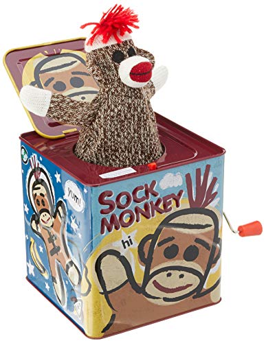 Schylling- Calcetines Monkey Jack EN LA Caja, Multicolor, 1 EA (SC-SMJB)