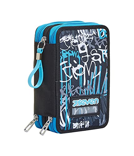Seven AST. 3 Zip Bolsa pequea, Azul Turquesa, Talla única niño