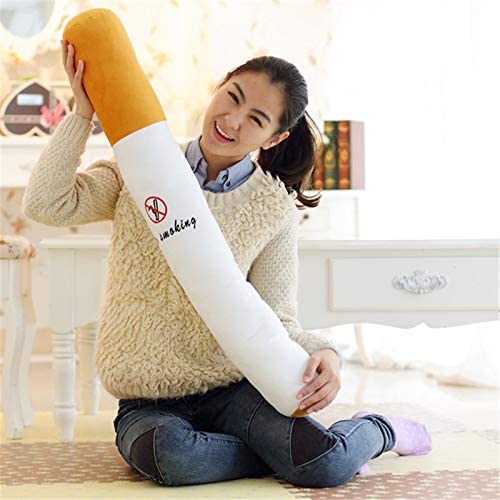 SHENJINGLI Lindas almohadas creativas de simulación de cigarrillos de humo de peluche para niños, dormitorios, sofás, coches, novias. (Color: A, tamaño: 80 cm)
