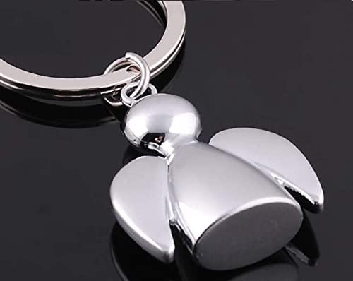 Sportigo® ángel de la Guarda Llaveros en de Color Plata/ángel guardián/Mala Suerte Regalo