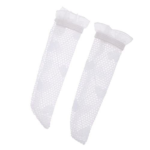 T TOOYFUL Calcetines hasta La Rodilla de Encaje a Escala 1/6 para Muñecas de Moda Blythe Azone Licca Pullip BJD 2 Colores - Blanco